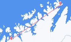 Flyg från Sørkjosen, Norge till Honningsvåg, Norge