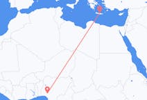 Flyreiser fra Akure, Nigeria til Iraklio, Hellas