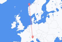 Vols depuis Ålesund, Norvège pour Milan, Italie