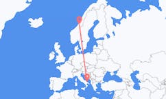 Flights from Namsos, Norway to Bari, Italy