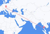 Flyreiser fra Surat Thani-provinsen, Thailand til Linz, Østerrike