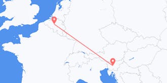 Flyrejser fra Slovenien til Belgien