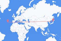 Flyreiser fra Aomori, Japan til Ponta Delgada, Portugal
