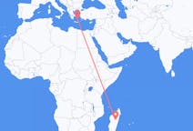 Flyrejser fra Antananarivo, Madagaskar til Santorini, Grækenland