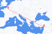 Flyreiser fra Hatay Province, Tyrkia til Paris, Frankrike