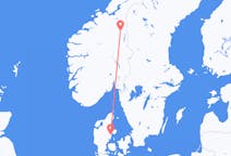 Flights from Røros, Norway to Aarhus, Denmark