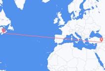 Loty z Halifax, Kanada do Mardina, Turcja