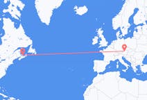 Flyreiser fra Charlottetown, Canada til Linz, Østerrike