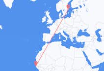 Flyg från Banjul, Gambia till Stockholm, Sverige