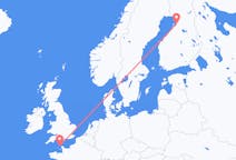 Voos de Alderney, Guernsey para Oulu, Finlândia