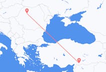 Vluchten van Cluj-Napoca, Roemenië naar Gaziantep, Turkije