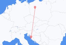 Flights from Zadar in Croatia to Poznań in Poland