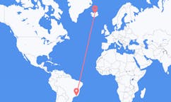 Flyg från Rio de Janeiro, Brasilien till Akureyri, Island