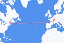 Flights from Boston, the United States to Lyon, France