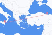 Flüge von Giresun, die Türkei nach Catania, Italien