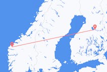 Vols depuis la ville de Kajaani vers la ville de Volda