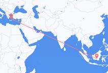 Flyreiser fra Palangka Raya, Indonesia til Santorini, Hellas