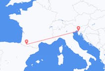 Flyrejser fra Trieste, Italien til Lourdes, Frankrig
