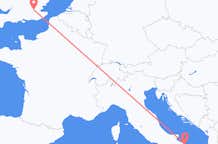 Flyreiser fra Bari, til London