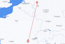 Flyg från Lyon, Frankrike till Düsseldorf, Tyskland