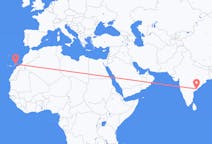出发地 印度出发地 拉贾蒙德里目的地 西班牙兰萨罗特岛的航班