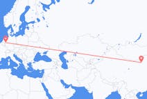 Flyg från Baotou, Kina till Düsseldorf, Tyskland