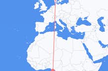 Flyg från São Tomé, São Tomé och Príncipe till Billund, Danmark