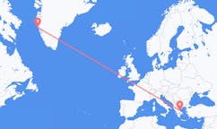 그린란드 마니초크에서 출발해 그리스 볼로스로(으)로 가는 항공편