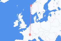 Flights from Førde, Norway to Lyon, France