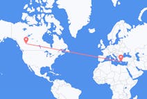 Flights from Grande Prairie to Santorini