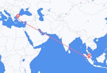 Flüge von Pekanbaru, Indonesien nach Izmir, die Türkei