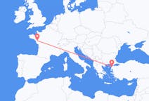 Flyreiser fra Çanakkale, Tyrkia til Nantes, Frankrike
