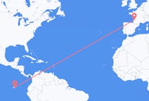 Flights from Baltra Island, Ecuador to Bordeaux, France