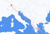 スイスのチューリッヒから、ギリシャのアテネまでのフライト