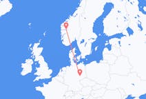 Vluchten van Sogndal, Noorwegen naar Leipzig, Duitsland