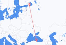 Flyreiser fra St. Petersburg, Russland til Samsun, Tyrkia