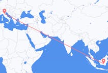 Flyrejser fra Palangka Raya, Indonesien til Bologna, Italien