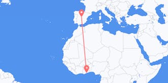 Flyreiser fra Ghana til Spania