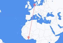 Flights from Abidjan to Groningen