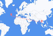 Flyg från Bangkok, Thailand till Horta, Azorerna, Portugal