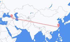 중국 원저우에서 출발해 터키 카르스에게(으)로 가는 항공편