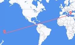 Flyrejser fra Lakeba, Fiji til Santorini, Grækenland