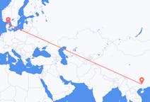 Flyg från Liuzhou, Kina till Ålborg, Danmark