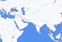 Flyreiser fra Hat Yai, Thailand til Istanbul, Tyrkia