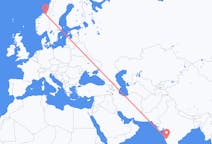 Flights from Kolhapur, India to Trondheim, Norway