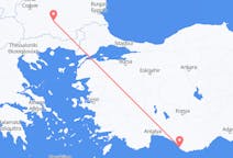 Flyg från Plovdiv, Bulgarien till Gazipaşa, Turkiet