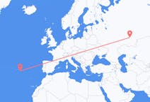 Flyg från Ufa, Ryssland till Ponta Delgada, Portugal