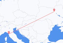 Vluchten van Kiev, Oekraïne naar Pisa, Italië
