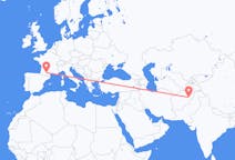 Flyg från Kabul, Afghanistan till Toulouse, Frankrike