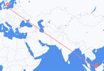 Flyreiser fra Kuching, Malaysia til Bornholm, Danmark